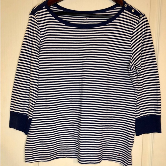 Tommy Hilfiger Tops - Tommy Hilfiger 3/4 Sleeve Striped Top - Medium